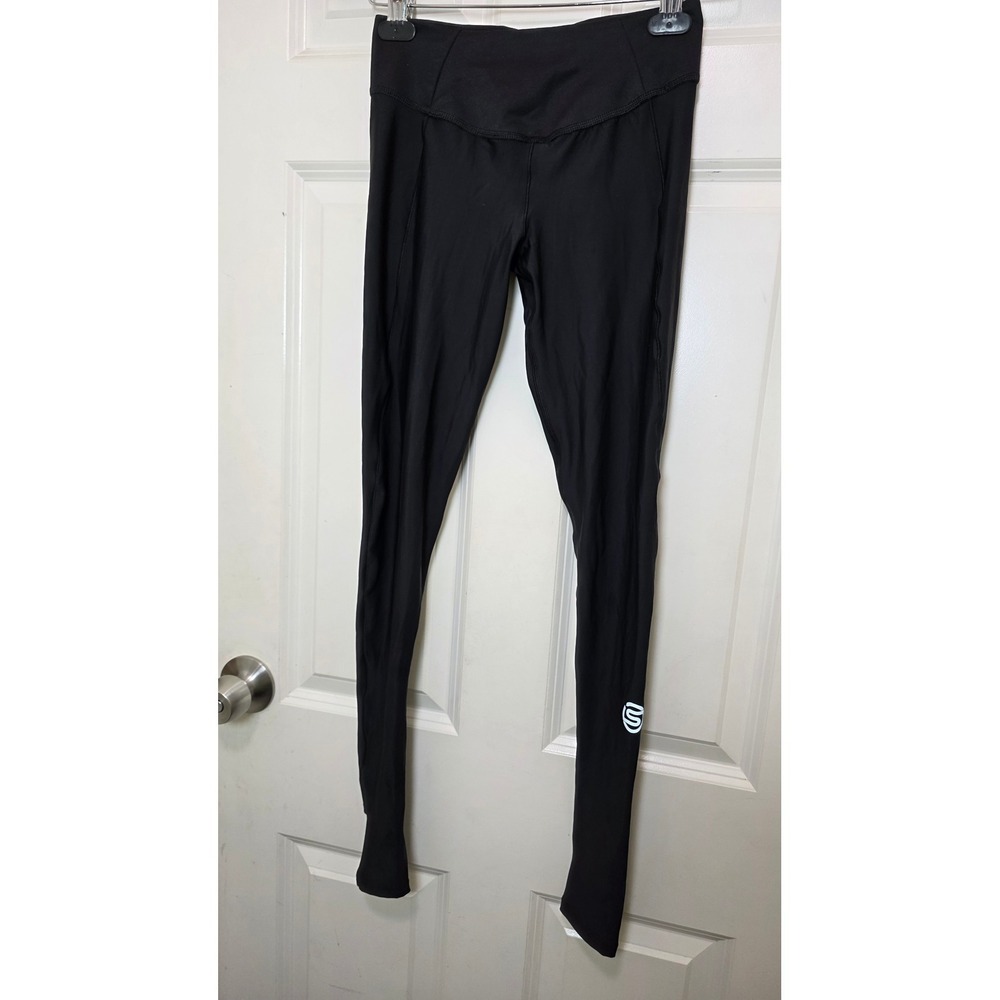 SKIMS Performance Stirrup Leggings Womens XS Black Compression Yoga Activewear